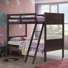 Load image into Gallery viewer, Gymax Wooden Twin Over Twin Bunk Beds Convertable 2 Individual Twin Beds Espresso
