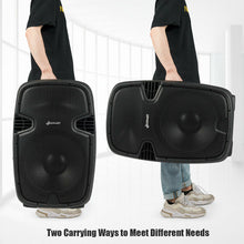 Load image into Gallery viewer, Gymax Portable Dual 15'' 2-way 2000 W Powered Speakers w/ Controller