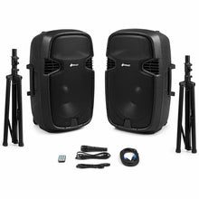 Load image into Gallery viewer, Gymax Portable Dual 15'' 2-way 2000 W Powered Speakers w/ Controller