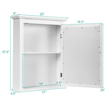 Load image into Gallery viewer, Gymax Bathroom Mirror Cabinet Wall Mounted Adjustable Shelf Medicine Storage White
