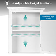 Load image into Gallery viewer, Gymax Bathroom Mirror Cabinet Wall Mounted Adjustable Shelf Medicine Storage White