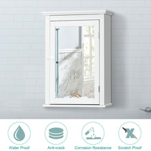 Load image into Gallery viewer, Gymax Bathroom Mirror Cabinet Wall Mounted Adjustable Shelf Medicine Storage White