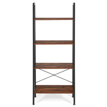 Load image into Gallery viewer, Gymax 4-Tier Ladder Shelf Ladder Bookcase Bookshelf Display Rack Plant Stand Wood