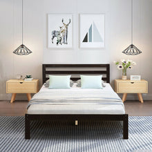 Load image into Gallery viewer, Gymax Solid Wood Platform Bed W/Headboard Design Full Size Bed Frame Wood Slat Support