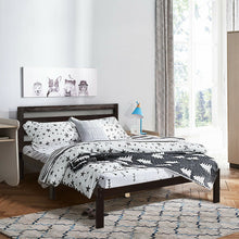 Load image into Gallery viewer, Gymax Solid Wood Platform Bed W/Headboard Design Full Size Bed Frame Wood Slat Support
