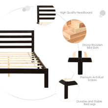 Load image into Gallery viewer, Gymax Solid Wood Platform Bed W/Headboard Design Full Size Bed Frame Wood Slat Support