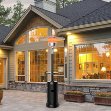 Load image into Gallery viewer, Gymax Outdoor Patio Heater Propane Standing LP Gas Steel W/Table & Wheels Black