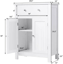 Load image into Gallery viewer, Gymax Bathroom Storage Cabinet Free Standing Large Drawer W/Adjustable Shelf White