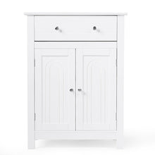 Load image into Gallery viewer, Gymax Bathroom Storage Cabinet Free Standing Large Drawer W/Adjustable Shelf White
