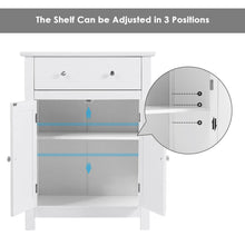 Load image into Gallery viewer, Gymax Bathroom Storage Cabinet Free Standing Large Drawer W/Adjustable Shelf White