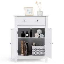 Load image into Gallery viewer, Gymax Bathroom Storage Cabinet Free Standing Large Drawer W/Adjustable Shelf White