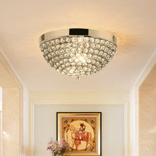 Load image into Gallery viewer, Gymax Crystal Light Fixture 3 Lights Flush Mount Ceiling Lamp Living Room Hallway Home