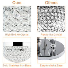 Load image into Gallery viewer, Gymax Crystal Light Fixture 3 Lights Flush Mount Ceiling Lamp Living Room Hallway Home