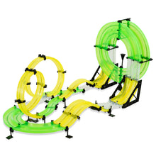 Load image into Gallery viewer, Gymax Autoflier Kids RC Rail Car Race Track Set 28.5ft 3D Track Speed Booster Playset