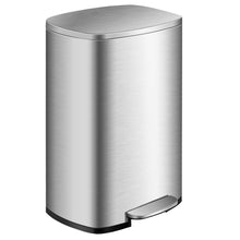 Load image into Gallery viewer, Gymax 13.2 Gallon Trash Garbage Can Stainless Steel Airtight Soft Close Bin W/ Bucket