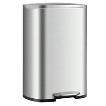 Load image into Gallery viewer, Gymax 13.2 Gallon Trash Garbage Can Stainless Steel Airtight Soft Close Bin W/ Bucket