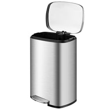 Load image into Gallery viewer, Gymax 13.2 Gallon Trash Garbage Can Stainless Steel Airtight Soft Close Bin W/ Bucket