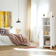 Load image into Gallery viewer, Gymax Bathroom Floor Storage Cabinet Free Standing w/ Single Door Adjustable Shelf
