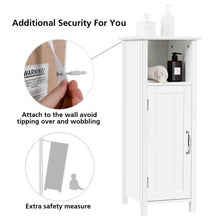 Load image into Gallery viewer, Gymax Bathroom Floor Storage Cabinet Free Standing w/ Single Door Adjustable Shelf