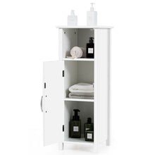 Load image into Gallery viewer, Gymax Bathroom Floor Storage Cabinet Free Standing w/ Single Door Adjustable Shelf