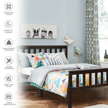 Load image into Gallery viewer, Gymax Wood Bed Frame Wood Slats Support Platform W/Solid Headboard & Footboard Twin Size
