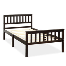 Load image into Gallery viewer, Gymax Wood Bed Frame Wood Slats Support Platform W/Solid Headboard & Footboard Twin Size