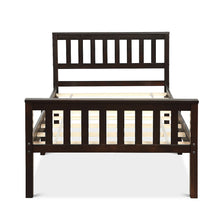Load image into Gallery viewer, Gymax Wood Bed Frame Wood Slats Support Platform W/Solid Headboard & Footboard Twin Size
