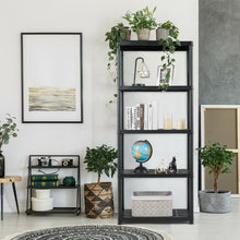 Load image into Gallery viewer, Gymax 5-Tier Storage Shelving Freestanding Heavy Duty Rack,28''XL X 15''W X 67''H,Black