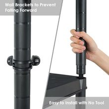 Load image into Gallery viewer, Gymax 5-Tier Storage Shelving Freestanding Heavy Duty Rack,28''XL X 15''W X 67''H,Black