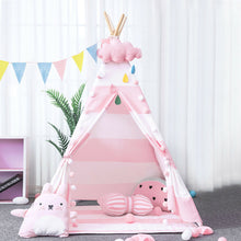 Load image into Gallery viewer, Gymax 5.5ft Portable Cotton Kids' Play Tent Indian Tent Game Sleeping House Girls Gift