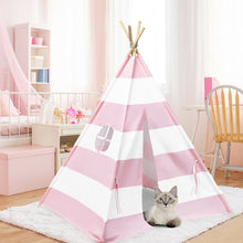 Load image into Gallery viewer, Gymax 5.5ft Portable Cotton Kids' Play Tent Indian Tent Game Sleeping House Girls Gift
