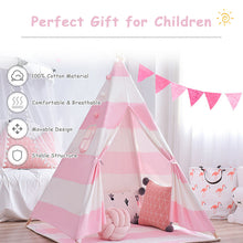Load image into Gallery viewer, Gymax 5.5ft Portable Cotton Kids' Play Tent Indian Tent Game Sleeping House Girls Gift