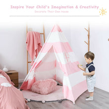 Load image into Gallery viewer, Gymax 5.5ft Portable Cotton Kids' Play Tent Indian Tent Game Sleeping House Girls Gift