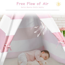 Load image into Gallery viewer, Gymax 5.5ft Portable Cotton Kids' Play Tent Indian Tent Game Sleeping House Girls Gift