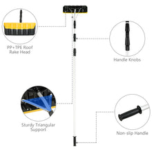 Load image into Gallery viewer, Gymax 21FT Telescoping Snow Roof Rake Large Poly Blade Aluminum Tube Non-Slip Handle