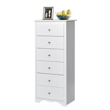 Load image into Gallery viewer, Gymax 6 Drawer Chest Dresser Clothes Storage Bedroom Tall Furniture Cabinet White