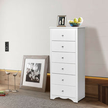 Load image into Gallery viewer, Gymax 6 Drawer Chest Dresser Clothes Storage Bedroom Tall Furniture Cabinet White