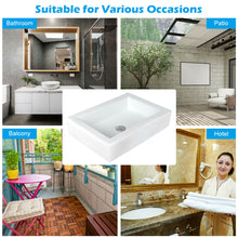 Load image into Gallery viewer, Gymax Rectangular Ceramic Bathroom Vessel Sink Above Counter Art Basin w/ Pop-up Drain