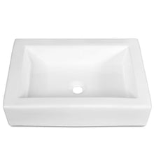 Load image into Gallery viewer, Gymax Rectangular Ceramic Bathroom Vessel Sink Above Counter Art Basin w/ Pop-up Drain