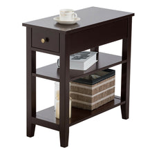 Load image into Gallery viewer, Gymax 3 Tier Nightstand Bedside Table Sofa Side End Table w/Double Shelves Drawer