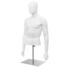 Load image into Gallery viewer, Gymax Half Body Mannequin Form Male Head Turn Display White