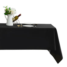 Load image into Gallery viewer, Gymax 10 PCS 90'' x 156'' Rectangle Polyester Tablecloth Wedding Party Home Decor Black