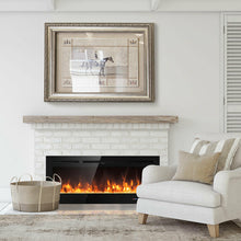Load image into Gallery viewer, Gymax 50'' Electric Fireplace Recessed and Wall Mounted 750W/1500W W/ Multicolor Flame