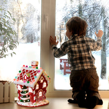 Load image into Gallery viewer, Gymax Lighting Ceramic Snow House Christmas Scene Hand-painted Luminous Village