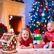 Load image into Gallery viewer, Gymax Lighting Ceramic Snow House Christmas Scene Hand-painted Luminous Village