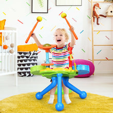 Load image into Gallery viewer, Gymax Kids Electric Jazz Drum Set Musical Instrument with Stool Microphone & LED Light