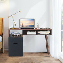 Load image into Gallery viewer, Gymax Computer Desk PC Writing Table Study Workstation Drawer & Cabinet With Wood Legs