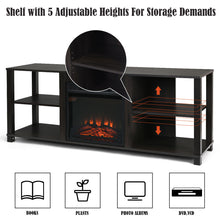 Load image into Gallery viewer, Gymax 2-Tier TV Stand Storage Cabinet Console Adjustable Shelves Living Room UP TO 65''