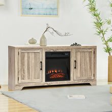 Load image into Gallery viewer, Gymax 1400W Electric Fireplace TV Stand Storage Cabinet Console &Heater for 65'' TV