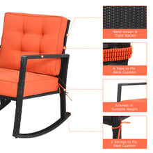 Load image into Gallery viewer, Gymax Outdoor Wicker Rocking Chair Patio Lawn Rattan Single Chair Glider w/ Cushion